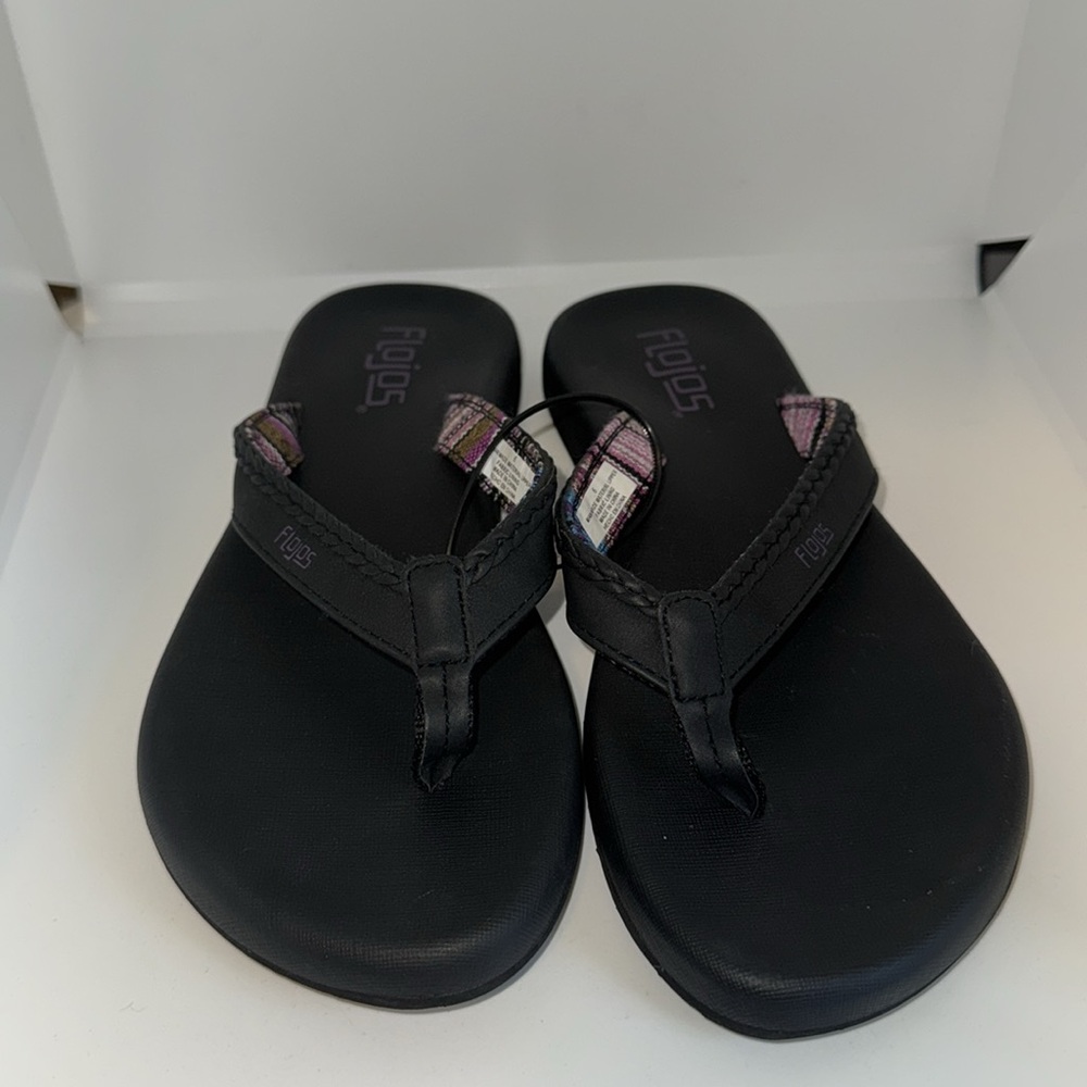 FLOJOS Sandals Women's 6 Classic Slip-on Flip Flops w Braided Boho Strap
